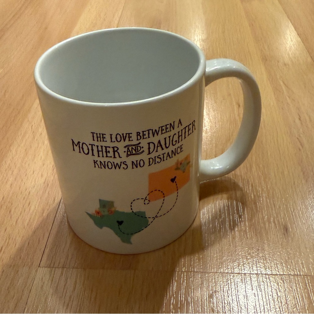Mother and Daughter White Ceramic Mug - Heartfelt Message